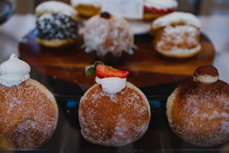 Colorful brionuts brioche donuts from Blooming Buns Bakehouse Las Vegas