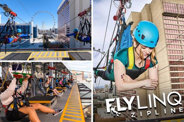 FLYLINQ Zipline Las Vegas - Passengers board up to ride the Zipline