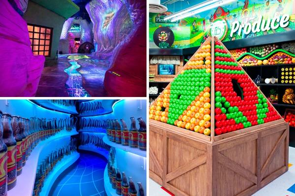 Meow Wolf's Omega Mart Las Vegas - Hidden passageways and interesting displays surround visitors' at the attraction.