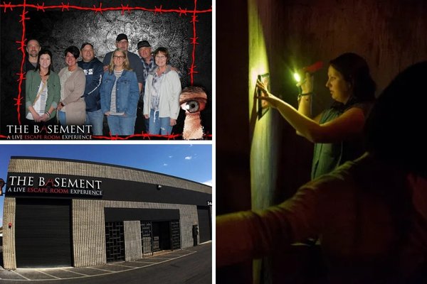 The Basement Las Vegas Escape Room Discount Tickets - Visitors pose for a photo after completing the challenging escape room.