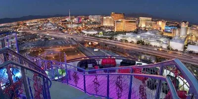 A view of the Strip from the outside of the Voodoo Lounge Nightclub at the Rio Hotel Las Vegas