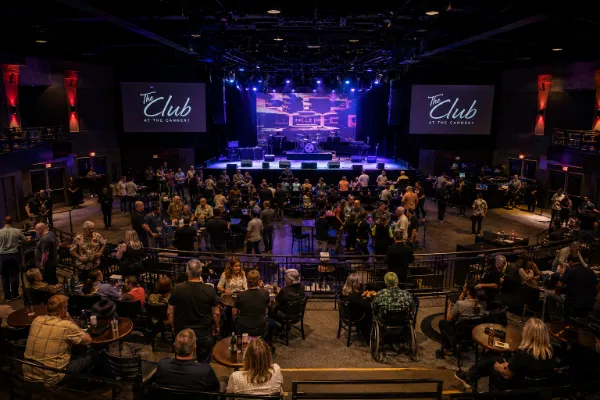 Guests gather for a live performance inside The Club at Cannery Casino Hotel in North Las Vegas.