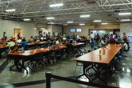 The St. Vincent Lied Dining Facility food hall at Catholic Charities Las Vegas