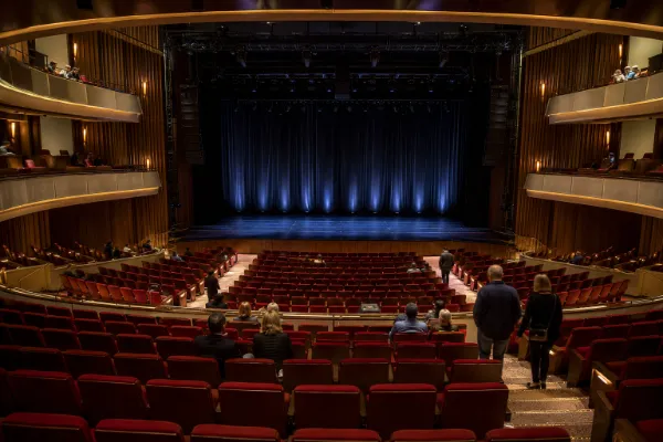 Stage and tiered seating inside Pearl Theater at Palms Casino Resort in Las Vegas.