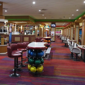 Bowling lanes overview at Sam's Town Bowling Center Las Vegas
