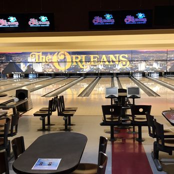 Modern lanes and seating area at Orleans Bowling Center Las Vegas