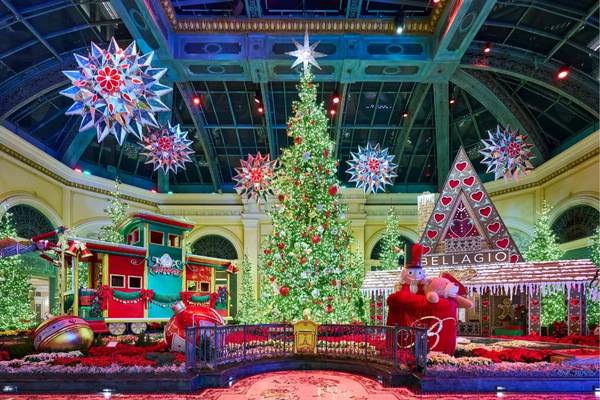 All Aboard for Holiday Bells and Whistles Bellagio Gardens Holiday Installation 2025