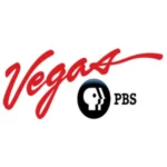 a red and black logo image for Vegas pbs channel 10 Las Vegas public television