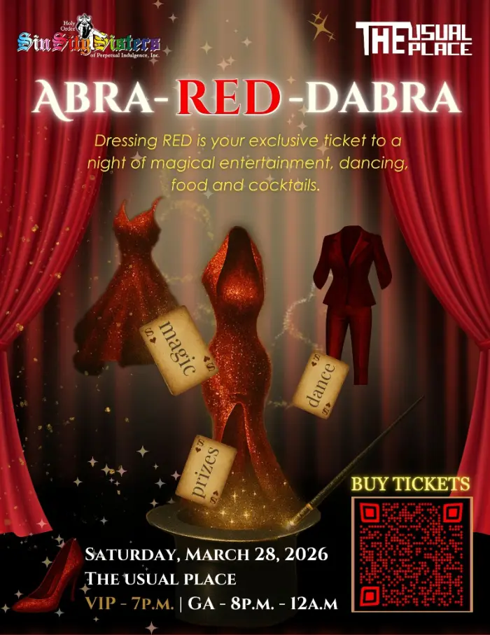 promotional flyer for Abra red dabra show