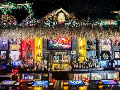 exotic tiki drink at golden tiki