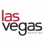 a red and black logo for Las Vegas magazine
