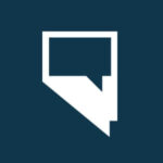 a blur and white outline of the state of Nevada logo for the Nevada independent newspaper