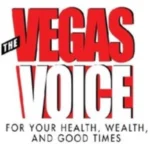 a logo for the Vegas voice senior magazine