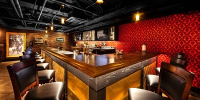 prohibition-style speakeasy the underground at mob museum las vegas with vintage decor moonshine distillery and immersive 1920s ambiance