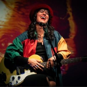 Sonia Barcelona Live in Las Vegas Concert Image of Artist Singing