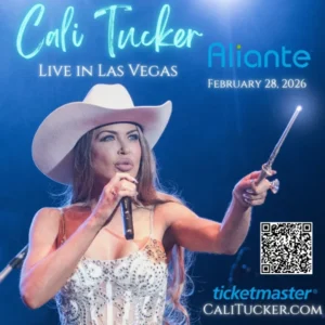 Promotional poster for Cali Tucker live concert at Aliante Las Vegas on February 28, 2026