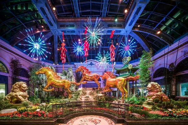 Bellagio Gardens Lunar New Year Installation Year of The Horse