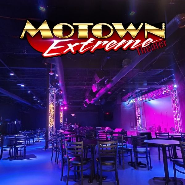 Motown Extreme Theater Las Vegas intimate showroom with tiered table seating