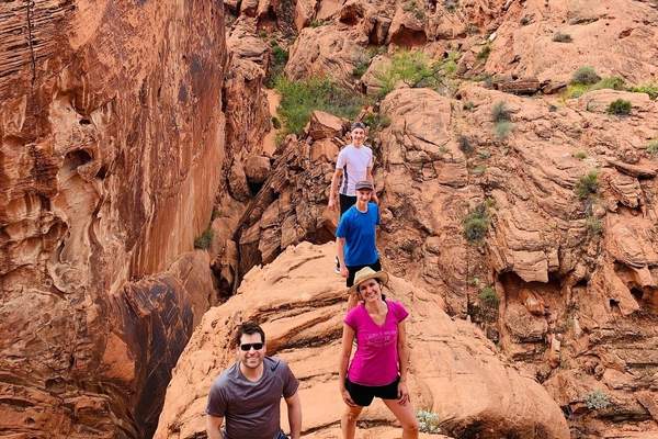 Red Rock Canyon Hiking Tour by Love Hikes Hikers at red rock