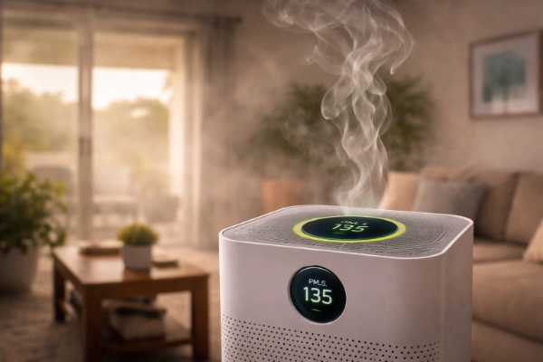 HEPA air purifier used during Las Vegas Valley smoke and dust events to improve indoor air quality