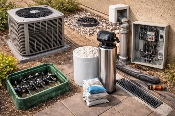 Las Vegas Valley home systems overview including HVAC, irrigation, water treatment, electrical, and drainage