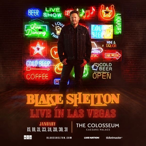 Blake Shelton Concert in Las Vegas 2026 residency promotional image