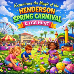 Children play and hunt for Easter eggs at the Henderson Spring Easter egg hunt and carnival