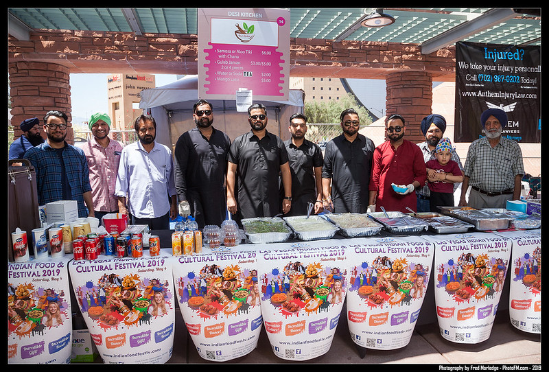 Vendors line up for a photo at the Indian Food Festival in Las Vegas