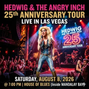 John Cameron Mitchell performing live on stage at House of Blues Las Vegas for Hedwig and the Angry Inch 25th Anniversary Tour`