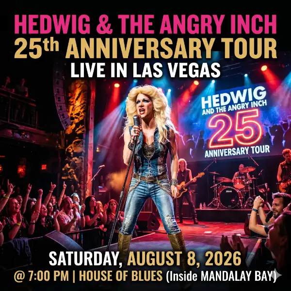 John Cameron Mitchell performing live on stage at House of Blues Las Vegas for Hedwig and the Angry Inch 25th Anniversary Tour`