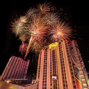 Plaza Hotel & Casino Summer Weekly Fireworks Las Vegas