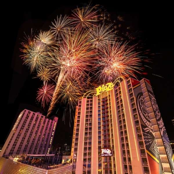 Plaza Hotel & Casino Summer Weekly Fireworks Las Vegas