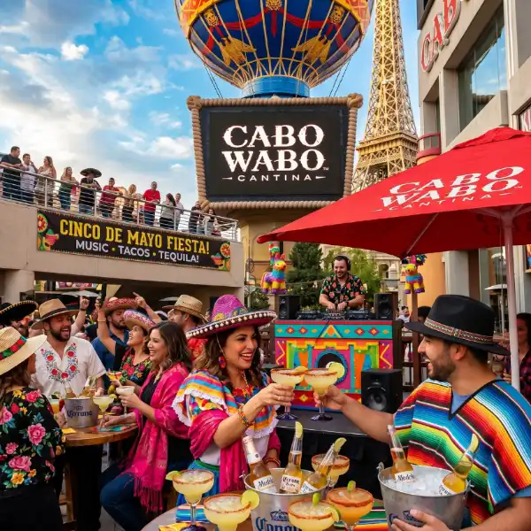Visitors celebrate Cinco de Mayo at the Cabo Wabo Cantina in Las Vegas