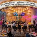 Guest gathering at the All You Can Drink Open Bar Party at Sugar Factory Las Vegas