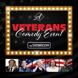 Promo poster for the Veterans Comedy Show at the Ahern Hotel Las Vegas