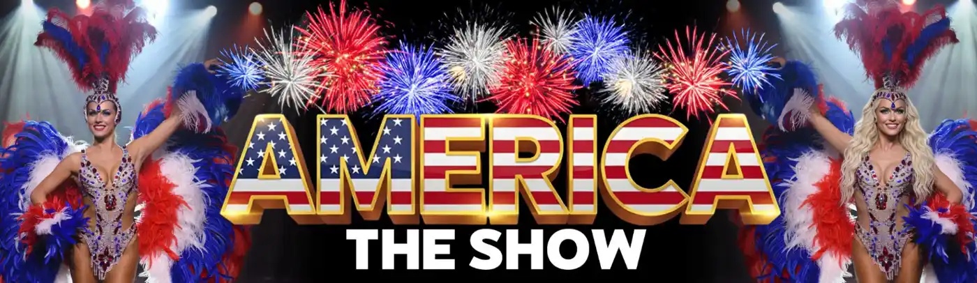America The Show Las Vegas show at Alexis Park Resort – showgirls performing on stage