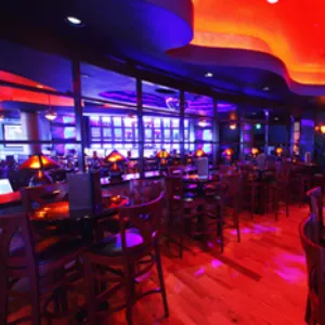 The interior of the Blue Martini Bar at Town Square