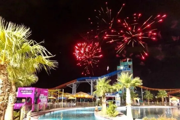Cowabunga Las Vegas Fourth of July fireworks and waterpark celebration