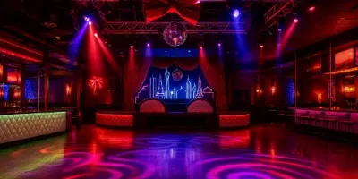 The dance floor at Don't Tell Mama a gay and LGBT bar in downtown Las vegas