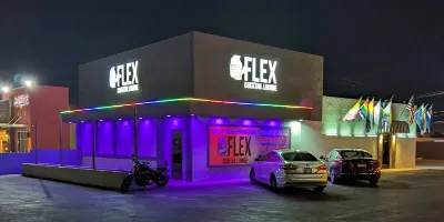 The outside of the Flex LGBTQ Bar in Las Vegas