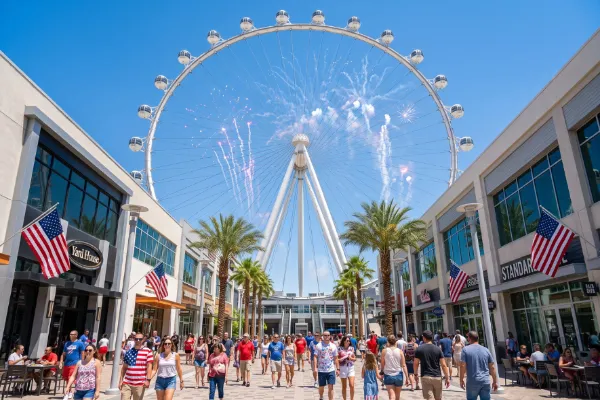 High Roller Observation Wheel at the LINQ during Fourth of July weekend in Las Vegas