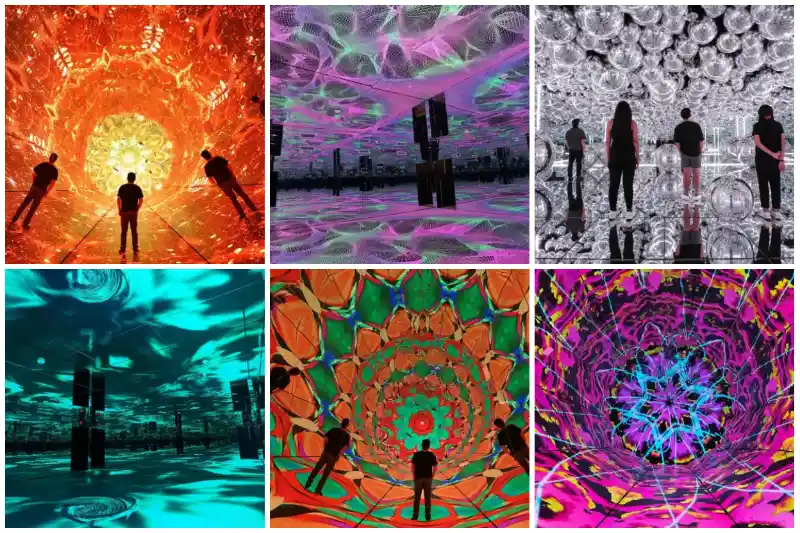 Infinity Museum Las Vegas immersive mirror and light art exhibit with colorful reflections and photo-ready rooms