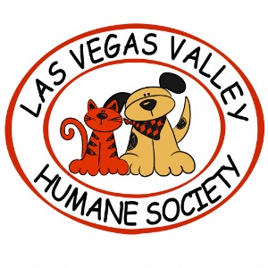 Official brand badge for the Las Vegas Valley Humane Society supporting regional animal welfare and pet adoptions.