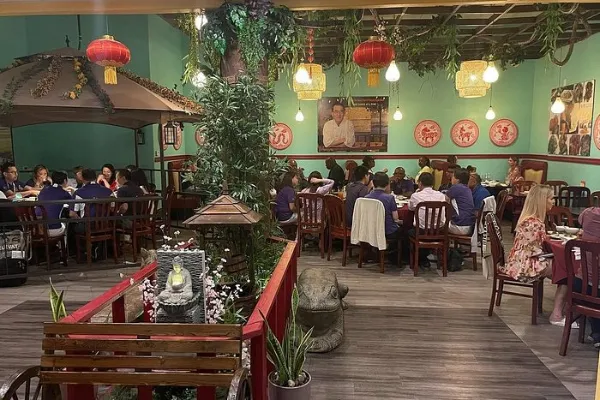 Chef Kenny’s Vegan Dim Sum restaurant dining room meeting point for the Chinatown Vegan Food Tour in Las Vegas