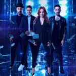 Now You See Me Live cast in blue promotional artwork.