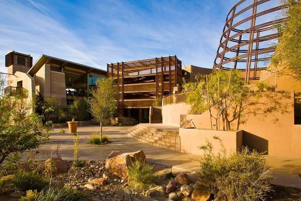 Springs Preserve botanical gardens in Las Vegas with desert plants and walking paths