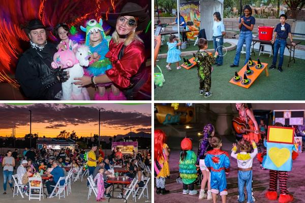Haunted Harvest Halloween event at Springs Preserve in Las Vegas with family-friendly trick-or-treating and seasonal activities.
