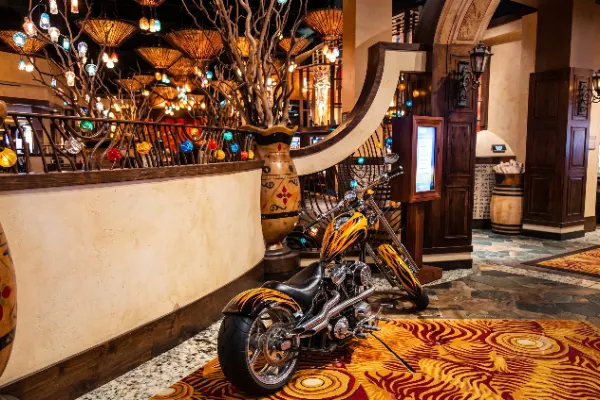 Orange County Choppers custom motorcycle displayed at Silverton Casino Lodge in Las Vegas