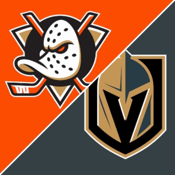 Vegas Golden Knights taking on the Anaheim Ducks during an NHL game at T-Mobile Arena in Las Vegas.