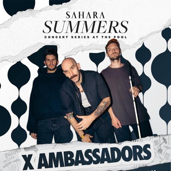 X Ambassadors performing live at The Pool at SAHARA Las Vegas.